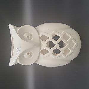 Yankee Candle 7" White Ceramic Owl Tea Light Holder